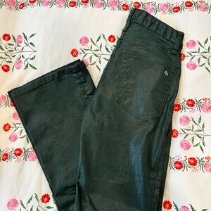 RAG & BONE - coated green jeans